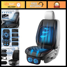 Cooling Car Seat Cushion with Dual Fans, 12V-24V Ventilated Pad, 3 Speed Mode fo picture