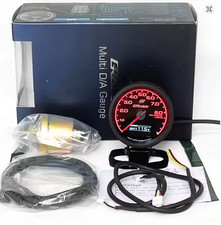 Greddy Digital Oil Pressure Gauge 62mm Black/Red Face Meter LED JDM picture