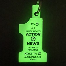 1980s New Mexico Action News KOAT-TV Vintage Keychain Glow In The Dark picture