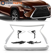 Fit 2016-2019 Lexus RX350 RX450H Front Grille Molding Trim Fog Light Bezel Kit picture