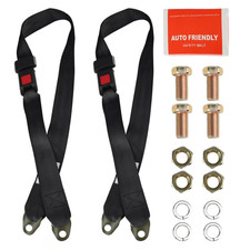 2PCS Universal 2 Point Adjustable Lap Seat Belt Kit Car Vehicle picture