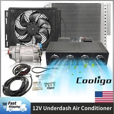 12V Air Conditioning Cool Only Under Dash Electric Compressor A/C Kit 12000 BTU picture