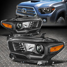 FOR 16-20 TOYOTA TACOMA BLACK HOUSING AMBER CORNER PROJECTOR HEADLIGHT HEADLAMP picture