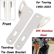 Chrome Front Tie Down Brackets For Harley Touring Road King Street Electra Glide picture