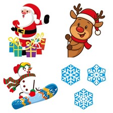 6pcs Christmas Car Magnets, 6 Style Waterproof Reflective Cute Christmas Car Mag picture