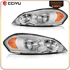 Chrome Amber For 2006-2013 Chevy Impala 06-07Monte Carlo Pair Headlight Assembly picture