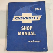 VERY NICE  1963 Full Size Chevrolet GM Shop Manual Supplement   63 picture