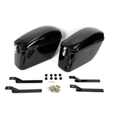 2x Universal Large Motorcycle Saddle Bags Hard Trunk Luggage Mounting Bracket picture