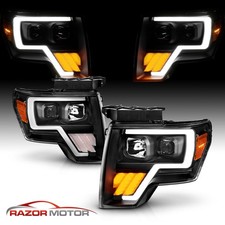 For 2009-2013 Ford F150 LED Projector Black Headlights picture