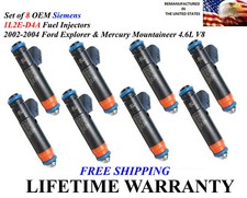 OEM Siemens Set of 8 Injectors For 2002-2004 Ford Explorer & Mountaineer 4.6L V8 picture