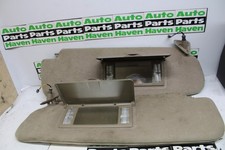 97-02 Chevy Express GMC Savanah Sun Visor Set Driver Passenger Tan w/ Lights OEM picture