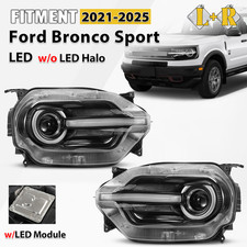 Full LED Headlight For 2021-2025 Ford Bronco Sport w/o LED Halo w/Module Pair picture