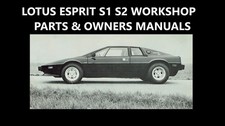 LOTUS ESPRIT S1 S2 WORKSHOP PARTS & OWNERS MANUALs 600pg w/ 4cyl Repair Service picture