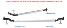 EWO 2.5 TON 2007-2018 Jeep JK BOLT ON ALUMINUM 7075 STEERING KIT W/FLIP DRAGLINK picture