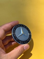 57mm AMG Black Mercedes Benz Front Hood Emblem Badge A,B,C,E,S,SL,SLK Class picture