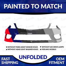 NEW Painted 2012-2015 Mercedes C250 Unfolded Front Bumper W/O Headlight Washer picture