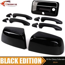 🌟8x Black Mirror Covers Door Handle Tailgate Trim Kit For Colorado/CANYON 2015+ picture