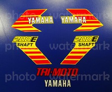 1984 84' yamaha YTM 200 Tri-Moto 6pc Trike Decals Sticker Yellow 200 edition picture