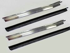 NEW 1969-1970 Mustang Fastback Door Glass Quarter Window Channels Stainless Set picture