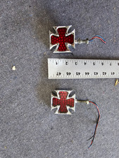 Motorcycle Vintage Iron Cross Turn Signals Light Custom Bike Harley Chopper picture