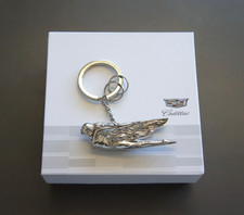 Cadillac Vintage Flying Goddess Lady Chrome Keychain Key Ring with Gift Box picture