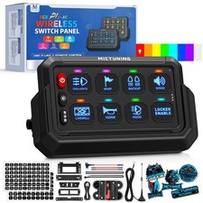 MICTUNING LED Wireless Switch Panel- 4/6/8/12 Gang LED Light Control Circuit Box picture
