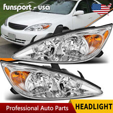 for 2002-2004 Toyota Camry Chrome Headlights Headlamp Assembly Replacement 02-04 picture