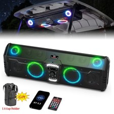 KEMIMOTO Midnight 90 Golf Cart Stereo System RGB 800W Sound Bar with Subwoofer picture