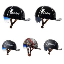 DOT Open Face Motorcycle Half Helmet Retro Baseball Cap Adult Moped Jet Helmet picture