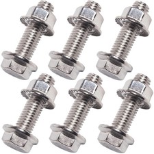 M10X1.5-35mm Stainless Steel Exhaust Bolt Flange Screws M10X1.5-35mm, 6 Set picture