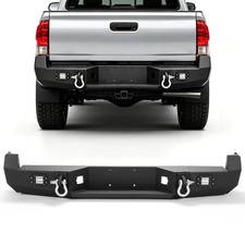 3PCS Rear Bumper w/License Plate & LED Lights Steel For Toyota Tacoma 05-15 New picture