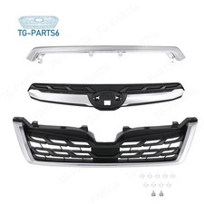 3PCS For 2014-2018 Subaru Forester Front Bumper Upper Grille Grill Honeycomb picture