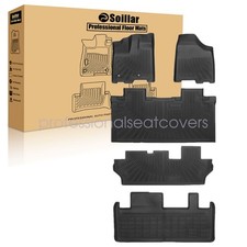 Fits 2011 2012 Toyota Sienna 8 Seats TPE Floor Mats & Trunk Cargo Liners Black picture