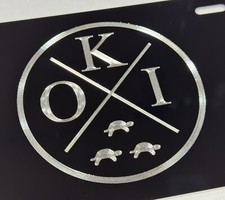 Oak Island NC Turtles Car Tag Diamond Etched Engraved Aluminum License Plate picture