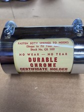 NOS 1950s 1960s Angelus Plating Chrome Registration Holder Chevy Bomb Lowrider picture