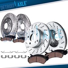 8pc Front Rear Drilled Brake Rotors Brake Pads for 2012-2015 Mercedes-Benz C250 picture