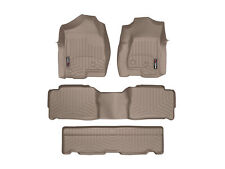 WeatherTech Custom FloorLiners for Tahoe/Escalade/Yukon 1st 2nd & 3rd Row Tan picture