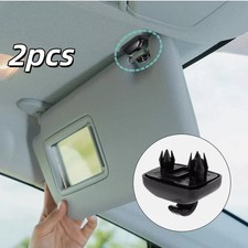 2X Sun Visor Black Clip Holder Hooks for Audi A3 S3 A4  A5 S5 Q3 Q5 8U0857562A picture