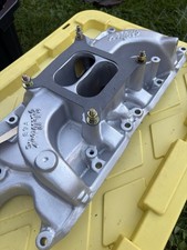 NICE Edelbrock Hipo F4B Intake Mustang Gt Cobra Shelby 289 302 347 SBF Vintage picture