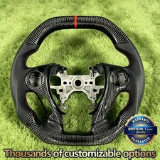 Customized black leather carbon fiber steering wheel for 2013-2017 Honda Accord picture