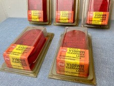 Set/5 Vintage NOS PM Peterson V108WR Clearance Light Red Marker Reflector USA picture
