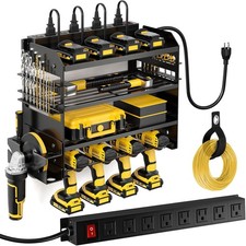 Power Tool Organizer Wall Mount with Charging Station,Tool Storage Rack with 8 picture