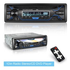 Single 1Din Bluetooth Car Stereo with CD DVD Player AM/FM Radio SD Card Playback picture