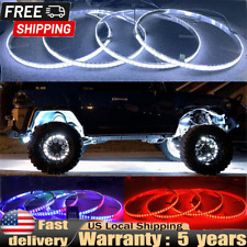 4Pcs/Set 17.5''RGB LED Wheel Tire Rim Ring Light For Car Truck Bluetooth Control picture