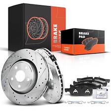 350MM Front Drilled Rotor & Ceramic Brake Pads for Jeep Grand Cherokee Dodge picture