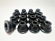 32 Black Oxide 9/16-18 Dually Wheels Lug Nuts For 1994-2011 Dodge Ram 2500 3500 picture