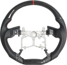 Carbon Fiber Style Steering Wheel D-Shape For 2010-2023 Toyota Tacoma 4Runner US picture