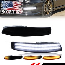 Smoked Dynamic LED Front Parking Turn Signal Lights For 1998-2001 Acura Integra picture