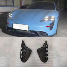 For Porsche Taycan 2020-24 Real Carbon Fiber Front Headlight Vent Air Cover Trim picture