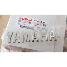 EMBLEM FIT YAMAHA SILVER LOGO DECAL STICKER RASIN SILVER 28x120 mm. picture